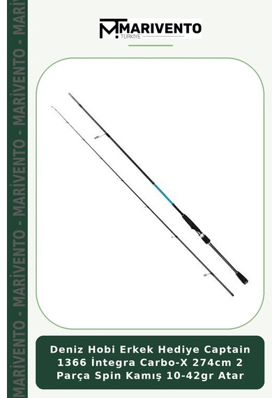 Deniz Hobi Erkek Hediye Captain 1366 İntegra Carbo-x 274cm 2 Parça Spin Kamış 10-42gr Atar Standart