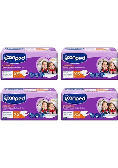 Canped Belbantlı Extra Küçük Hasta Bezi 30 lu x 4 Adet