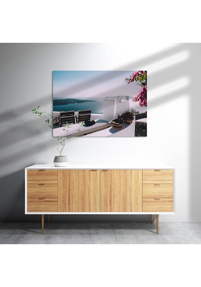 Cakasepetim Adalar Ve Deniz Manzaralı Balkon Ahşap Mdf Tablo
