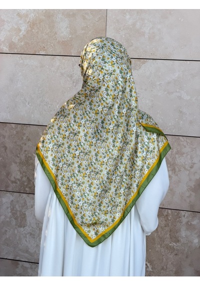 Qalortex Scarf Meyra Desen B.boy Eşarp - Yesil yeşil