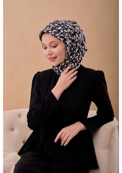 Silk Home Aura Eşarp 140005-02 Koyu Lacivert, Beyaz, Vizon