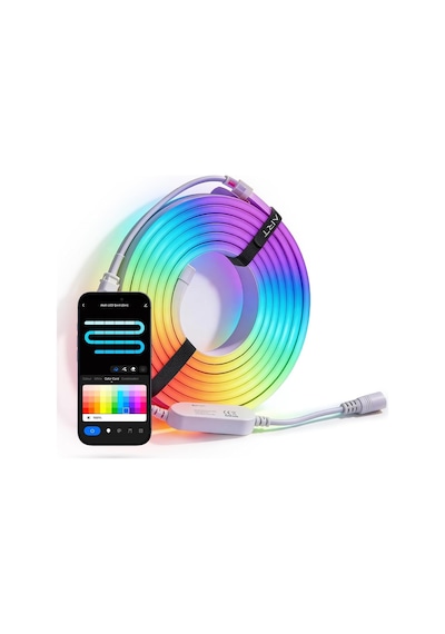 Şımart Akıllı Neon Led Şerit, 5 Metre, Rgb Çok Renkli, İç Mekan