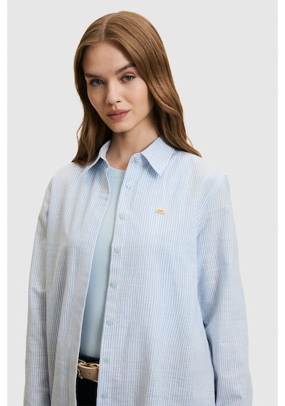 U.S. Polo Assn. U.s. Polo Assn. Kadın Mavi Gömlek Desenli 50324635-vr036