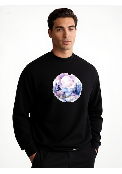 Doğa Unisex Sweatshirt Siyah