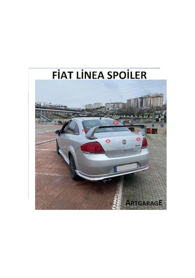 Fiat Linea Boyasız Yüksek Spoiler-fiberglass