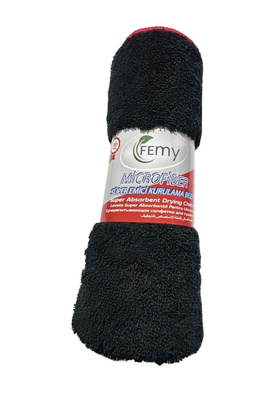 Mikrofiber Süper Emici Kurulama Bezi Antrasit