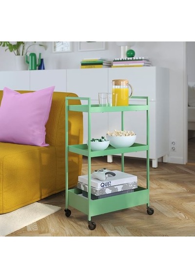 Ikea Nıssafors Servis Arabası, Açık Yeşil, 50,5x30x83 Cm