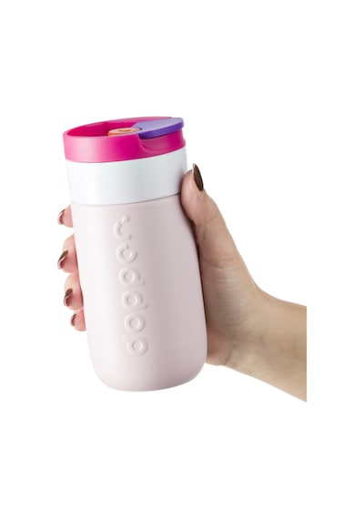 Dopper Travel Mug Yalıtımlı Termos Bardak 300 Ml - Çilek Pembesi Açık Pembe / Beyaz