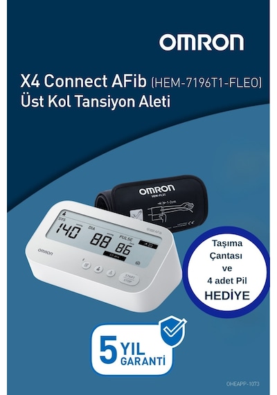 Omron X4 Connect Afib Üst Koldan Ölçer Dijital Tansiyon Aleti