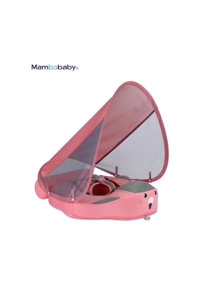 Mambobaby Yüzme Simidi - Classic Pink, Emniyetli, Gölgelikli Ve Ayak Destekli