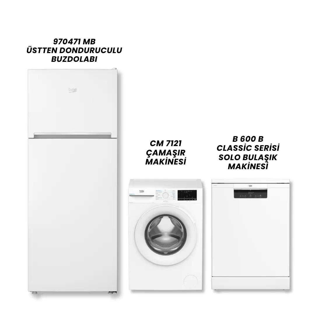 Beko 970471 MB - CM 7121 - B 600 B Beyaz Eşya Setleri