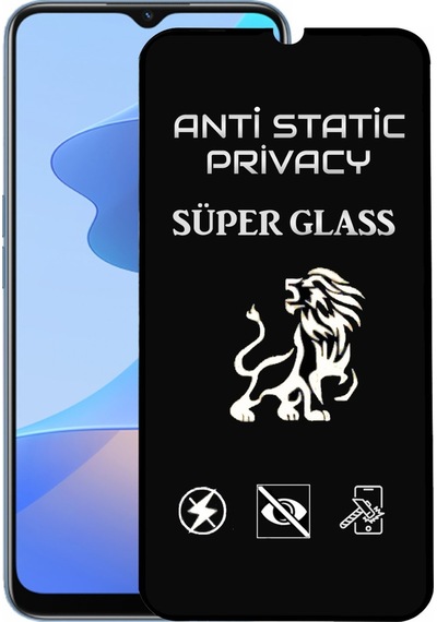Oppo A16 Tam Kaplayan Anti Statik Hayalet Süper Cam Ekran Koruyucu