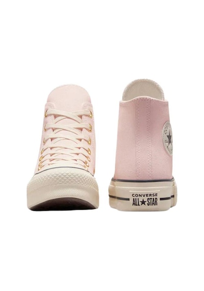 Converse Chuck Taylor All Star Lift Kadın Pembe Süet Platform Sneaker-6934 Pembe