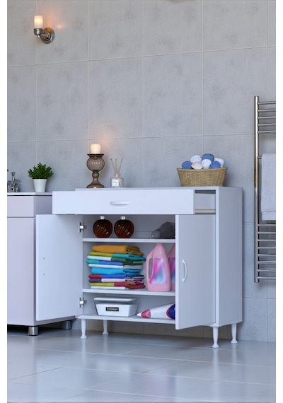 Eliusta Taha 95 Cm 3 Bölmeli Beyaz Çok Amaçlı Dolap 2 Raflı Banyo Mutfak Dolabı 95x88x32,5 Cm Düzenleyici Beyaz Eliusta Taha 95 Cm 3 Bölmeli Beyaz Çok Amaçlı Dolap 2 Raflı Banyo Mutfak Dolabı 95x88x32,5 Cm Düzenleyici Beyaz