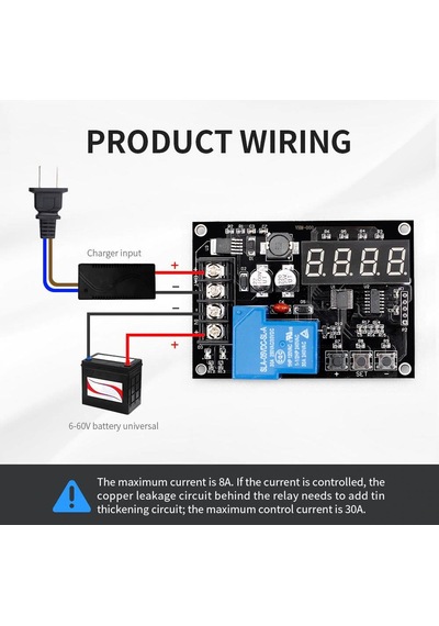 Vhm-000 Lityum Pil - Akü Şarj Kontrol Devresi 6-60V