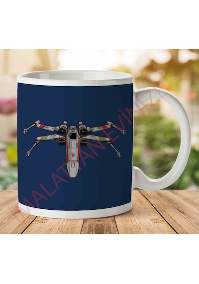 Star Wars X Wing İki Tarafı Baskılı Kupa Bardak Çok Renkli