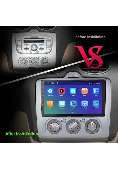 Exvol Ford Focus 2 Multimedya 9 İnc Ips Ekran Android 10 Sürüm 2+32 GB