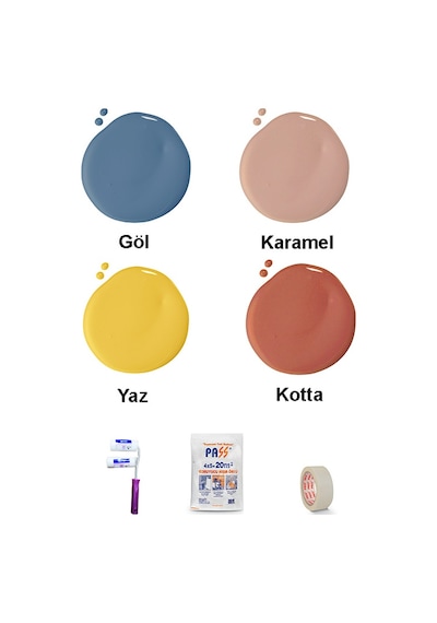 Bi Boya Geometrik Duvar Boyama Set 9 - 1 L