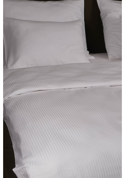 Lawon Atina Serisi Tek Kişilik Pamuk Saten Otel Nevresimi 160 220cm Beyaz