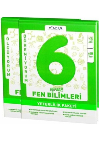 Bilfen Yayınları 6. Sınıf Fen Bilimleri Depar Yeterlilik Paketi Y