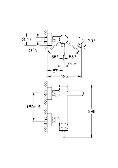Grohe Essence Tek Kumandalı Banyo Bataryası - 33624001 Krom