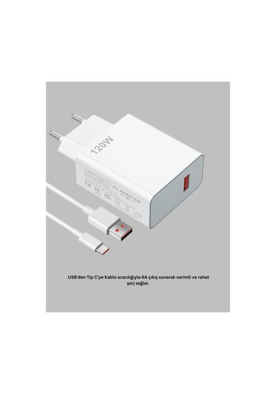 8753tknd 120 Watt Turbo Şarj Cihazı Xiaomi Redmi Note 10 11 12 Uyumlu 893hmng Çok Renkli