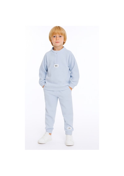 Monox Erkek Çocuk Reglan Kol Fitilli Polar Takım Mavi