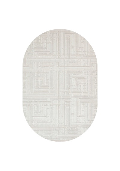 Alya Modern İtalyan Tasarım Makine Oval Halı Al01 Kemik Krem-kemik
