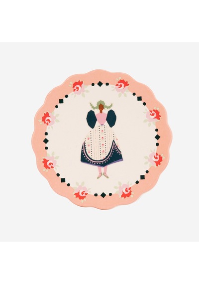Cath Kidston Pembe Mantar Bardak Altlığı 10 Cm