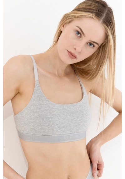 Naphor Touch Gri Askı Detaylı Bralet Sütyen