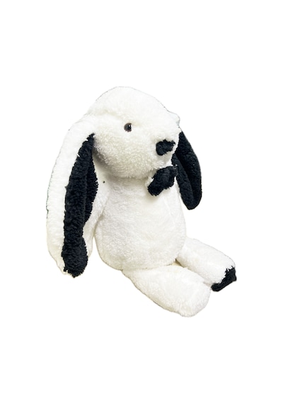 Uyku Arkadaşım Papyonlu Uzun Kulak Bunny Peluş Tavşan Siyah