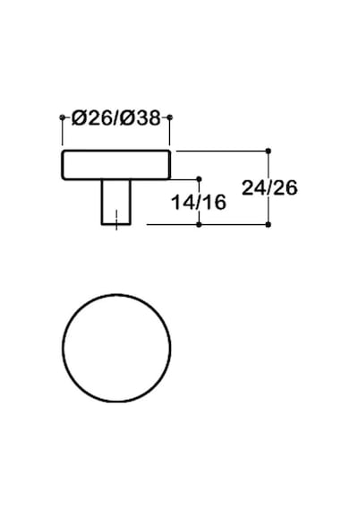 System Düğme Mobilya Kulbu Krom 38mm Kulp Sy1910 0038 Cr Çok Renkli