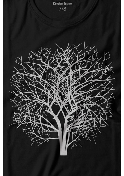 Kendim Seçtim Ağaç Perisi Dalları Çizim Baskılı Tişört Çocuk T-shirt 001