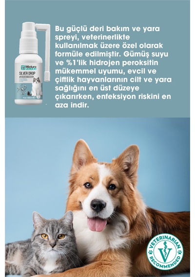 Mixtura Pharma Silver Drop Nano-gümüş Dezenfektan Damla Sprey Kedi Ve Köpek Temizleme Spreyi