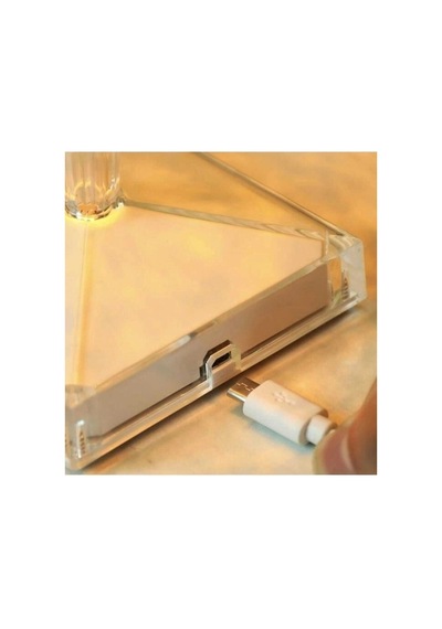Premium Lw-4 Akrilik Kristal Led Şarjlı Masa Üstü Lamba Atmosfer Işığı Masaüstü Işık Diğer