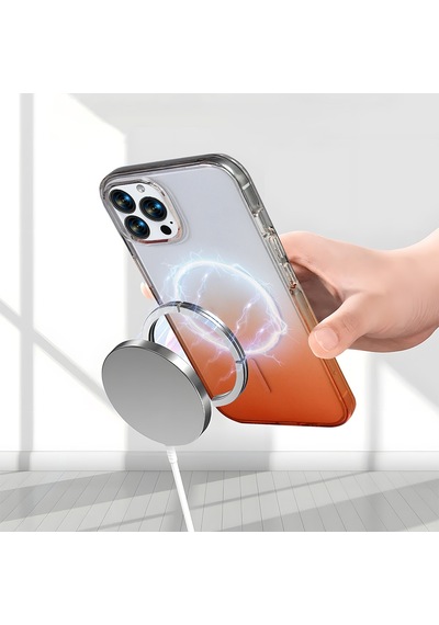 Nihcase Apple Uyumlu iPhone 14 Pro Max Kılıf Rainbow Renkli Septik Manyetik Şarj Kapak