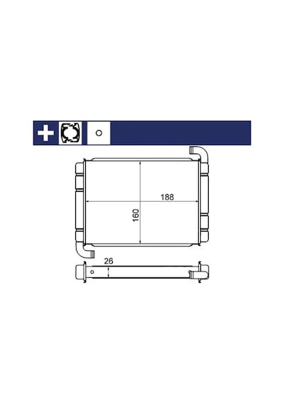 Fiat Punto Kalorifer Petegi 1.3 Multijet 2012-2013 Mahle Ah9000s