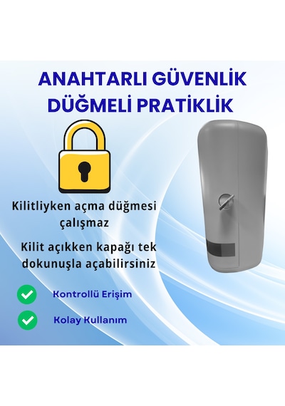 Mulpex Beyaz Duvara Monte Z Katlamalı Kağıt Havlu Dispenseri Premium Abs Gövde, Anahtarlı Kilit, Vidalı & Yapışkan Montaj Beyaz