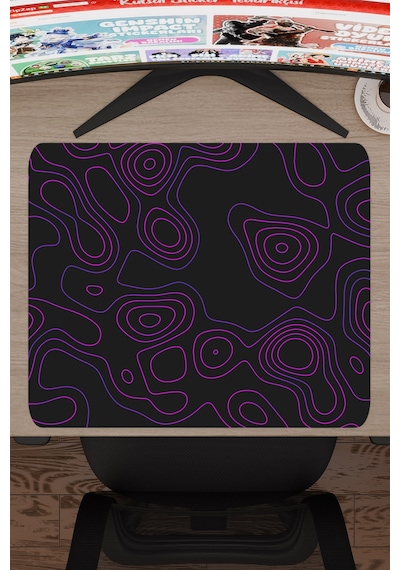 Topography Kaymaz Dikişli Kauçuk Oyuncu Mousepad V4 - 48x40 Xl Gaming Mouse Pad Fare Altlığı