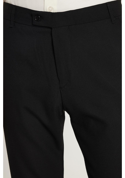 Tudors Erkek Slim Fit Dar Kesim Chino Yandan Cepli Pamuklu Siyah Pantolon-35721 Siyah