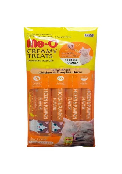 Me-O Creamy Kedi Ödülü Tavuk Bal Kabağı 4X15 Gr