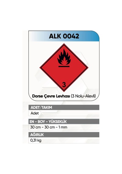 Alkotek Dorse 3 Numara Çevre Levhası Alev