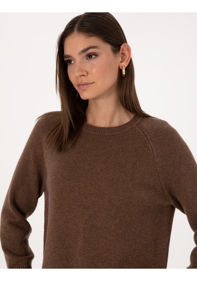 Pierre Cardin Kadın Kahverengi Kazak /triko 50316659-vr029 Kahverengi