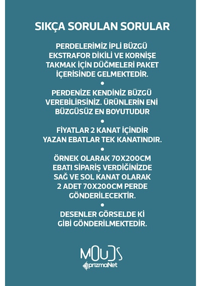 Açık Mavi Dalga Desenli Süet Oturma Odası, Salon Fon Perde Baskılı Ekstrafor Büzgü 2 Kanat Prd-1002 Çok Renkli