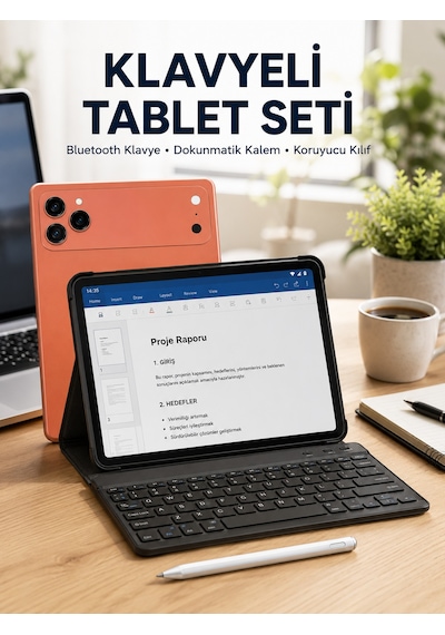 Klavyeli  Tablet  Pc  Kalem  Kılıf  Ve  Ekran  Koruyucu  li  Android  Set  -  Lisinya