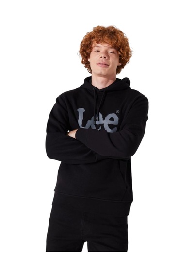 Lee Cooper Normal Kesim %100 Pamuk Kapüşonlu Sweatshirt Sİyah