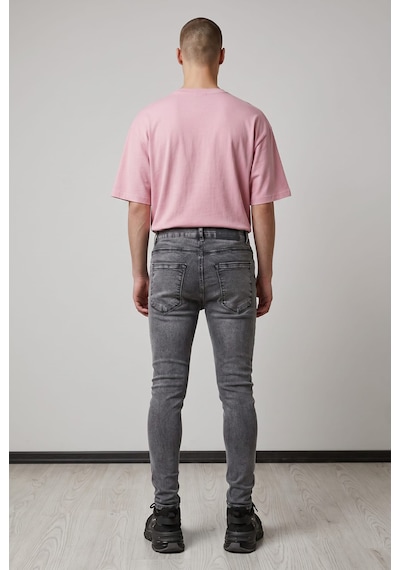 BLACK STEEL Yıkamalı Erkek Denim Pantolon-kod:812 Antrasit
