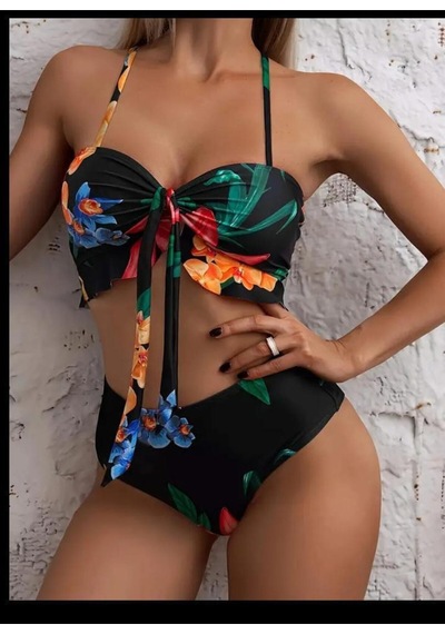 Nisanurtekstil Yüksek Bel Bohemia Mayo Set Üç Parça Çiçek Baskı Bikini Mayo Çok Renkli Çok Renkli Nisanurtekstil Yüksek Bel Bohemia Mayo Set Üç Parça Çiçek Baskı Bikini Mayo Çok Renkli Çok Renkli