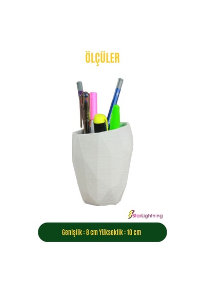 Kalemlik Beyaz Renk Masa Kalemliği Organizer Kalemlik Model 2 Çok REnkli