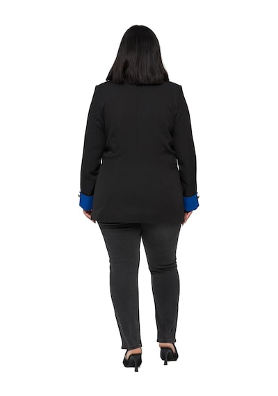Disentis Büyük Beden Manşeti Kumaş Garnili Düğme Detaylı Astarlı Siyah Saks Mavi Blazer Ceket Siyah Saks Disentis Büyük Beden Manşeti Kumaş Garnili Düğme Detaylı Astarlı Siyah Saks Mavi Blazer Ceket Siyah Saks